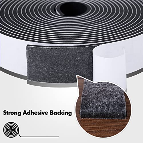 Kapoosy Adhesive Foam Tape Single Sided, 1/4 Inch W X 1/8 Inch T Weather Stripping Door Seal, Window Door Draught Excluder Air Conditioner Gasket Foam Tape, Total Length 50 Feet (16.5Ft X 3 Rolls) #TOP2