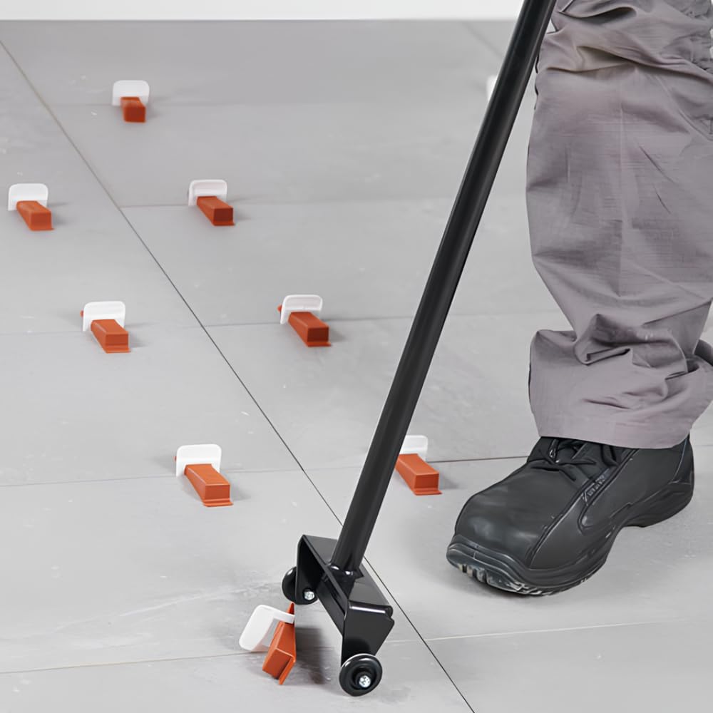 RAIMONDI Clipdozer MKII, Strumento Professionale per Rimozione Sistemi Livellamento Piastrelle, Manico Alluminio Anodizzato, 130 cm