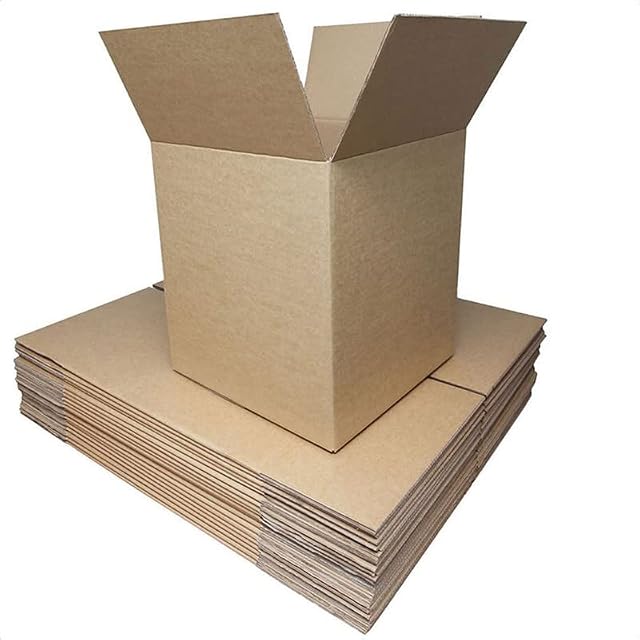 Schott Packaging 10x Strong Single Walled Cardboard Boxes 9" x 9" x 9" Cube (229mm x 229mm x 229mm) Ideal for Shipping, Packaging - Single Walled - 10 Pack