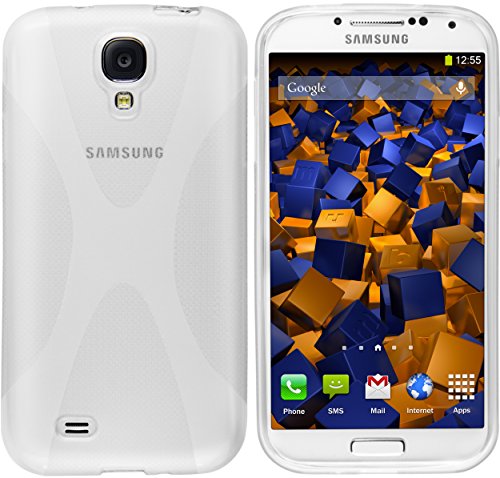 mumbi X TPU Funda Compatible con Samsung Galaxy S4 Caja del teléfono móvil, Blanco Transparente