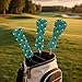 ELEQIN Hybrid Fairway 3/5 Woods Driver Headcovers Green Leather Golf Club Head Covers for Outdoors Sports Golf Accessories Gift for Women Men Golfers Waterproof Surface Soft Lining