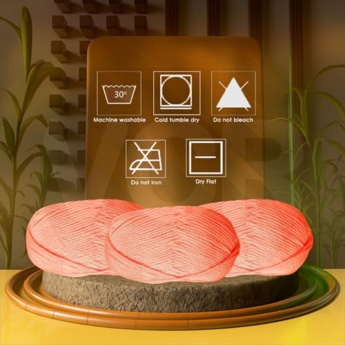 Image of VCR Burnt Orange Yarn, 100 Grams Hank, 190 Meters Length, Acrylic Ball for Crochet and Knitting, Soft Crosia Threads, Pack of 1 Yarn, Suitable for DIY Crafts