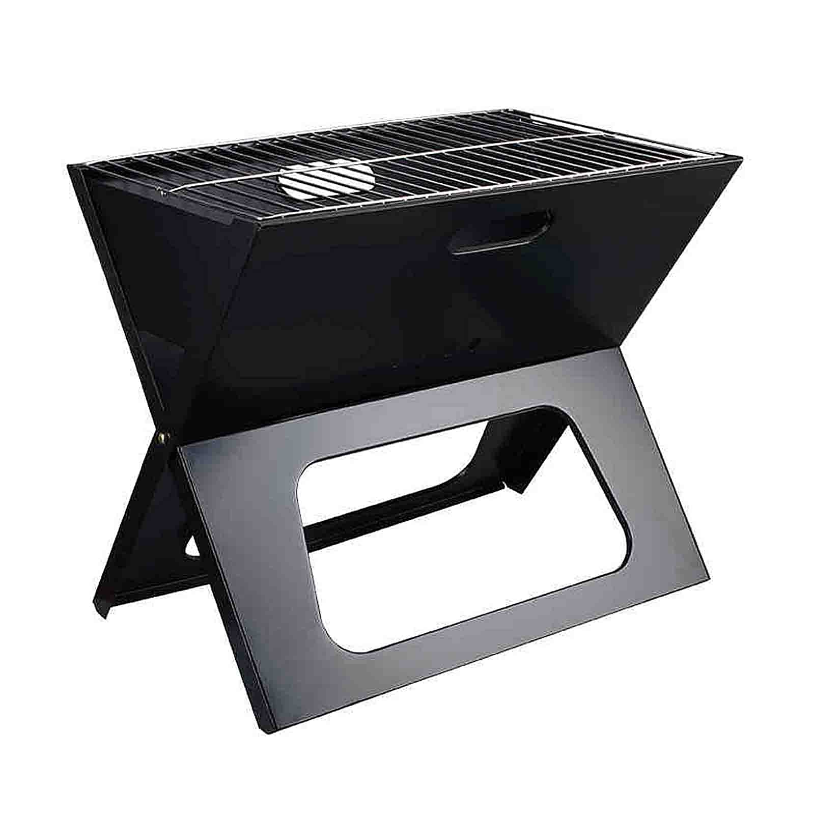 Barbecues au charbon de bois portable avec grille de cuisson chromée
