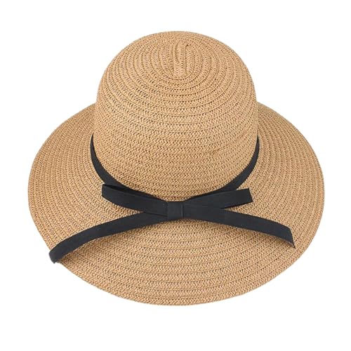 Chapeau de paille femme à large bord pour l'été et la plage
