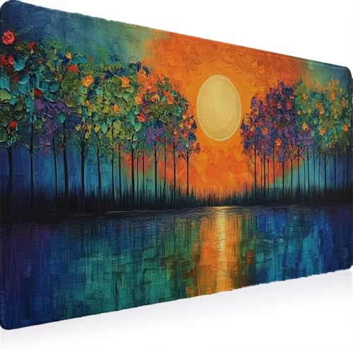 Tapis Souris XXL Imperméable avec Bords Cousus Haute Précision pour Gamer