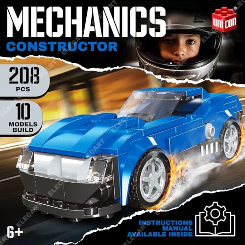 Image of 10 in 1 Speed Champion Model Cars Building Toys | Model Car Kits Building Blocks, Sports Race Car Building Kits for Adults Kids 8+ | Bugaati Sports Car Building Blocks for Kids & Adults