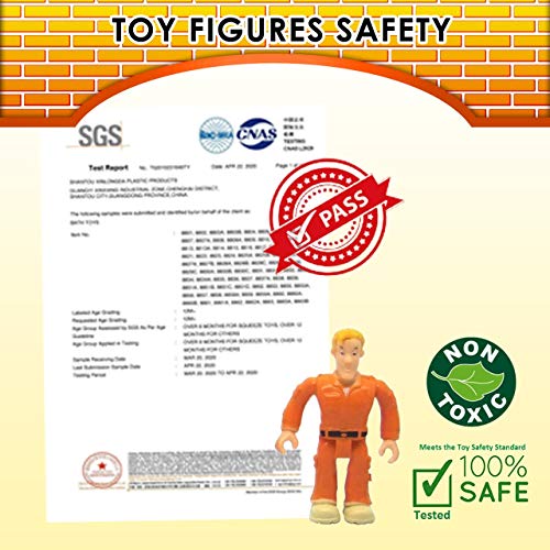 FUNERICA Set of 10 Fireman and Family People Toy Figures | Fireman /Firehouse Toy for Kids | Fireman Party Supplies Figurines