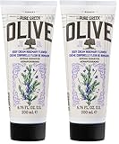 KORRES OLIVE & ROSEMARY FLOWER leche corporal hidratante para una piel flexible, con aceite de oliva virgen extra, con perfume de romero, vegana, sin siliconas ni parabenos, 200 ml (Paquete de 2)