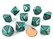 Chessex Ankh Green/Red Pearlized d10 10-Die Set