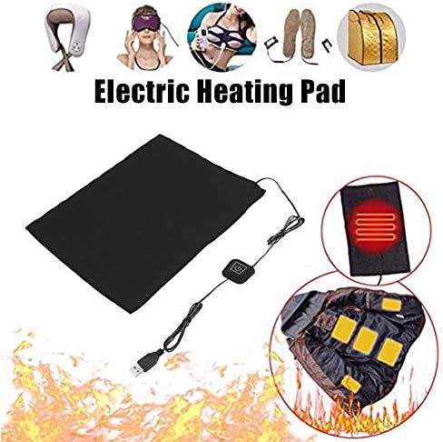 Miniatura 8 de Calentador USB de 5 V Almohadilla de calefacción de fibra de carbono Almohadilla de calentamiento de tela eléctrica de 3 turnos para cuello,