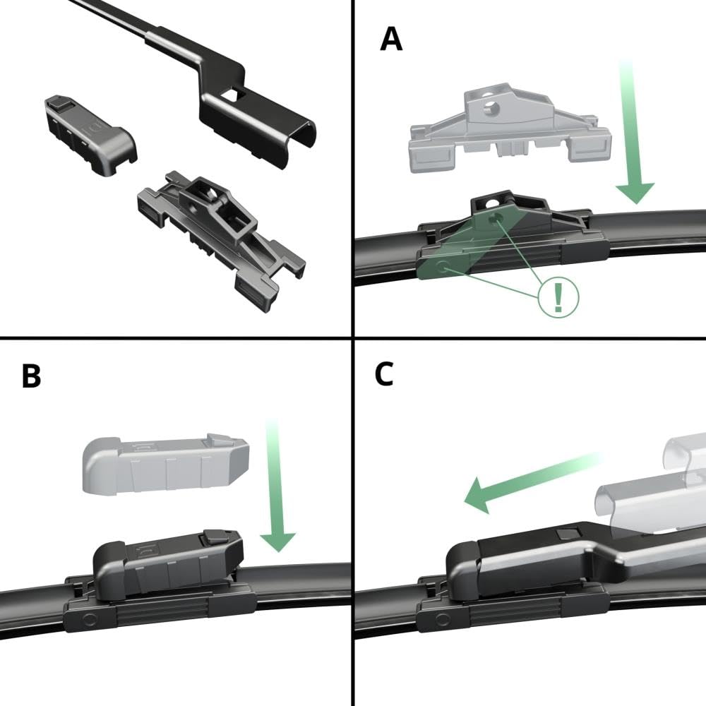 Mossa Escobillas limpiaparabrisas adecuadas para Audi A6 C7 (2010-2018) PP | Avant, Berlina