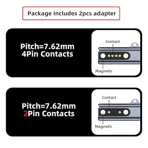 Miniatura 3 de NFHK Paquete de 2 adaptadores de carga magnética USB C a reloj inteligente para reloj inteligente de tono de 0.300 in, 2 pines4 pines4 pines,