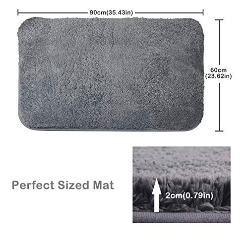 FCSDETAIL Antislip, hoogpolige badmat, machinewasbare badmat met waterabsorberende, zachte microvezels, voor badkuip… - Image 3