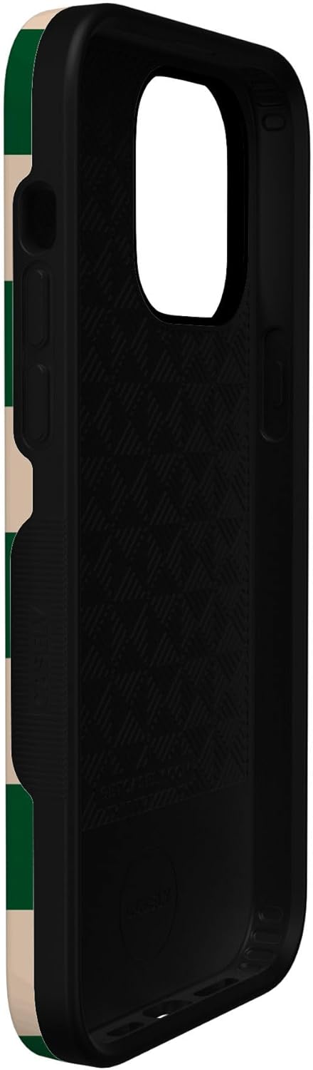 Casely iPhone 14 Pro Max Case | Fit Check | Green Checkerboard | Bold Protective Design | Compatible with MagSafe