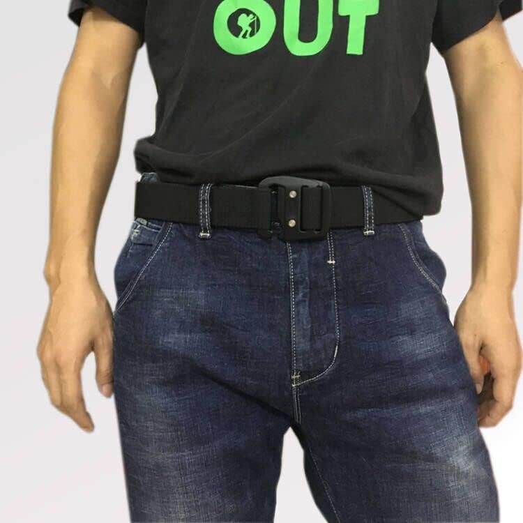 WYuZe Mens Tactical Belt Military Elastic Stretch Duty Riggers Belt Metal Buckle - Image 6