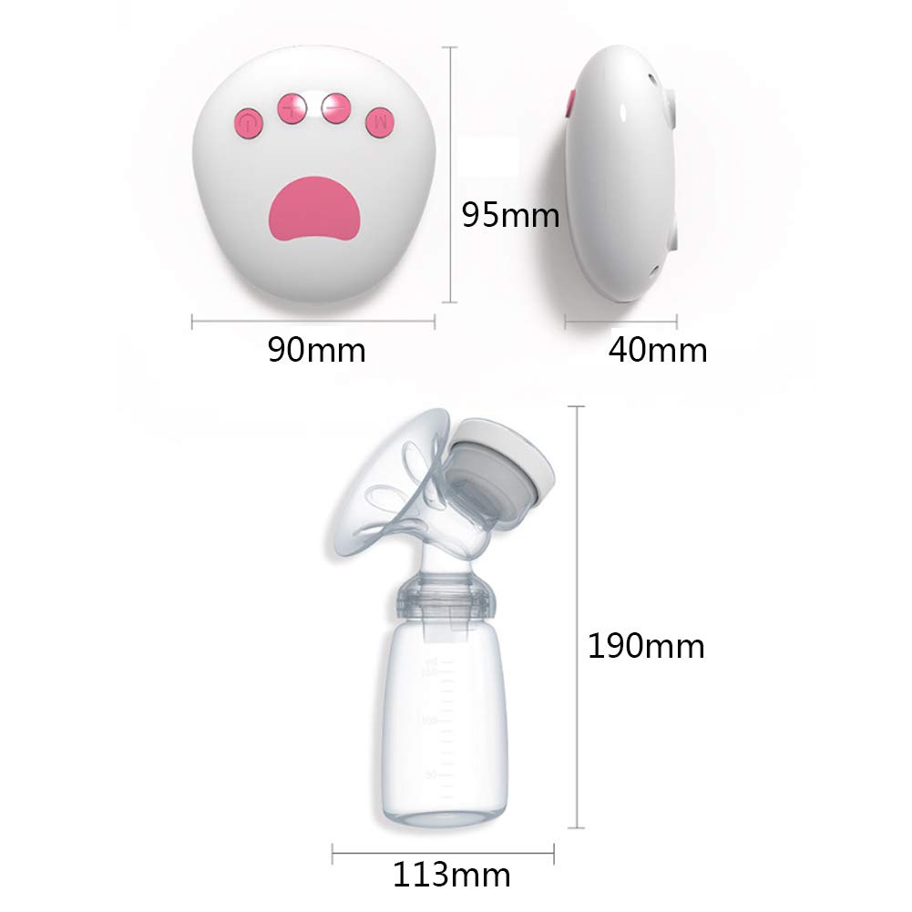 Tire-Lait, Double Tire-Lait Électrique, Appareil d'Allaitement Portatif, Massage de la Poitrine,Pompe à Lait Ultra-Silencieuse de Qualité Alimentaire Pour le Voyage, Rechargeable par Usb
