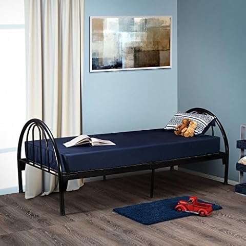 FORTNIGHT BEDDING 6 Inch Foam Mattress with Blue Nylon Cover Made in USA (36x74x6) Cover