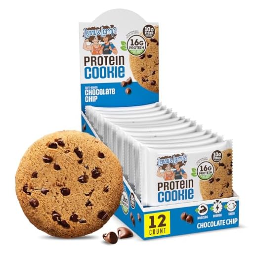 Lenny & Larry's The Complete Cookie, Chocolate Chip, Soft Baked, 16g Plant Protein, Vegan, Non-GMO, 4 Ounce Cookie (Pack of 12)