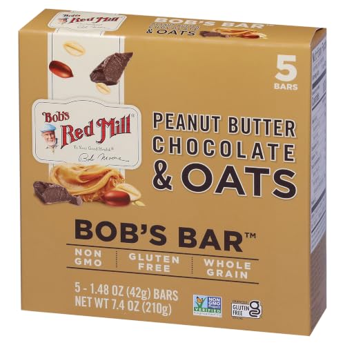 Image of Bob's Red Mill Peanut Butter Chocolate & Oats Snack Bar, 5 bars