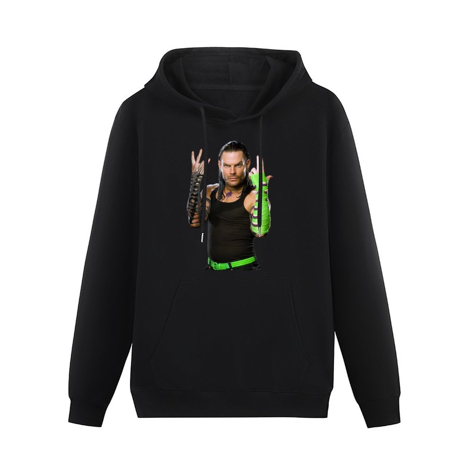 Jeff Hardy The Enigma Quality Print Mens Funny Unisex Sweatshirts Graphic Print Hooded Black Sweater L