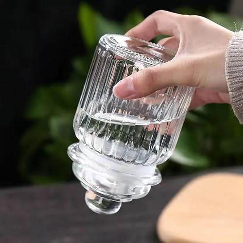 ARA CHOICE Ribbed Glass Jar with Ribbon – 250ml Airtight Storage Container with Seal Lid | Stylish Kitchen Decorative Storage Jar for Spices – Coffee – Sugar | Dishwasher Safe Jar (Grey) - Cosy Home Interiors ARA CHOICE Ribbed Glass Jar with Ribbon – 250ml Airtight Storage Container with Seal Lid | Stylish Kitchen Decorative Storage Jar for Spices – Coffee – Sugar | Dishwasher Safe Jar (Grey) - Image 6