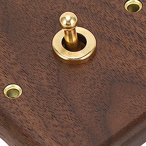 Walnut Toggle Switch Home Single Control Light Lever Switch Electrical Outlet Retro Single Toggle, #511 - Image 3