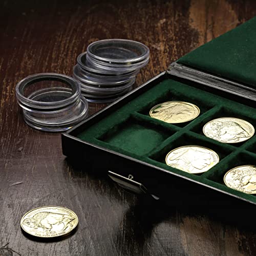 Houseables Silver Dollar Coin Holders, Coins Protectors, Eagle Capsules, 40Mm Id, 25 Pack, Plastic, Clear, Air-Tite Storage Case, American Collectors Supplies, Airtite Collection Containers #TOP6