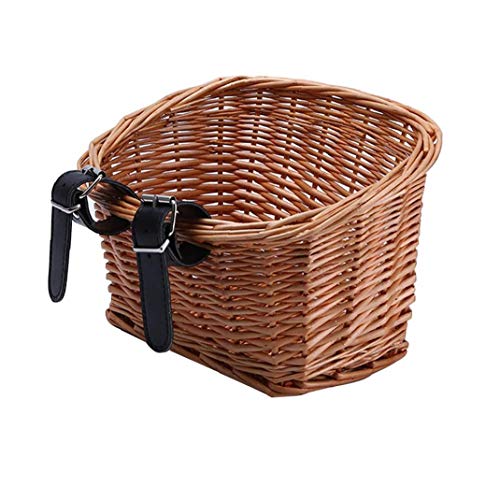 Ratán Bicicletas Cesta Delantera De La Bicicleta Cesta Extraíble Impermeable Multifunción Manillar De La Bici Cesta Grande