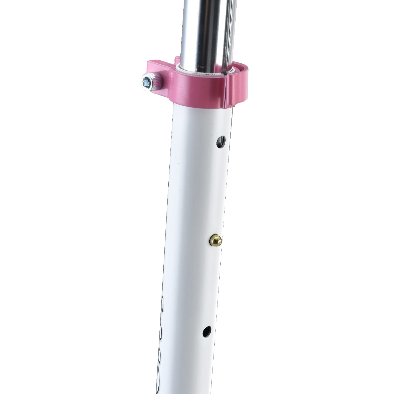Mach1 Kick - Patinete de aluminio para ciudad, ruedas grandes de 200 mm, ruedas grandes para adultos y niños, plegable, color blanco y rosa