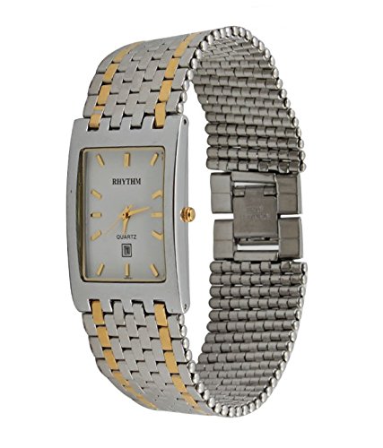 Rhythm(Japan) Men Silver Plated Wrist Watch 4x2.2x0.5cm (B06XGNKMGX) Amazon Price History, Amazon Price Tracker