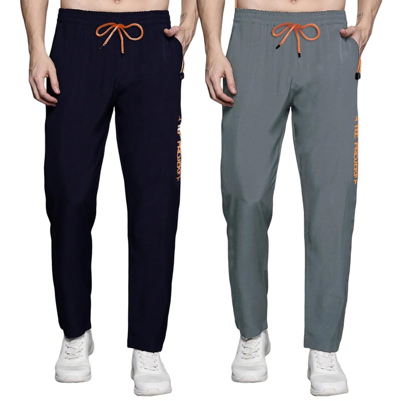 Image of Pinkmint Combo Track Pant for Men Soild with Pocket Active Wear ll Gym Wear (Pack of 2)