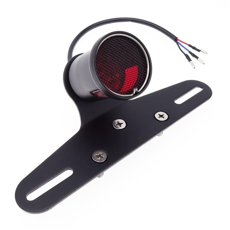 Motorrad RüCklicht Universal Motorrad Rücklicht Mesh Grill Hinten Bremse Mit Halterung