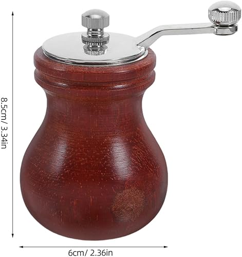 Miniatura 3 de Molinillo de sal de pimienta manual de madera, núcleo de cerámica marrón claro, herramienta de molienda recargable para sal marina del Himalaya,