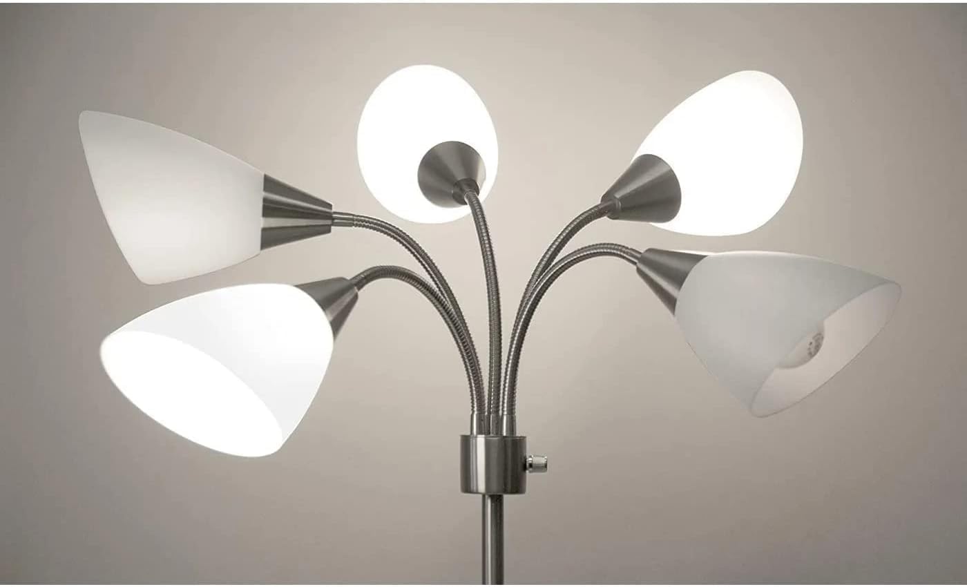 4 Pack Plastic Lampshade,5.7 inch High,4.1 inch Diameter,1.65 inch Fitter,Replacement Plastic Lamp Shade for LED Floor Lamp. Large Size 4pc