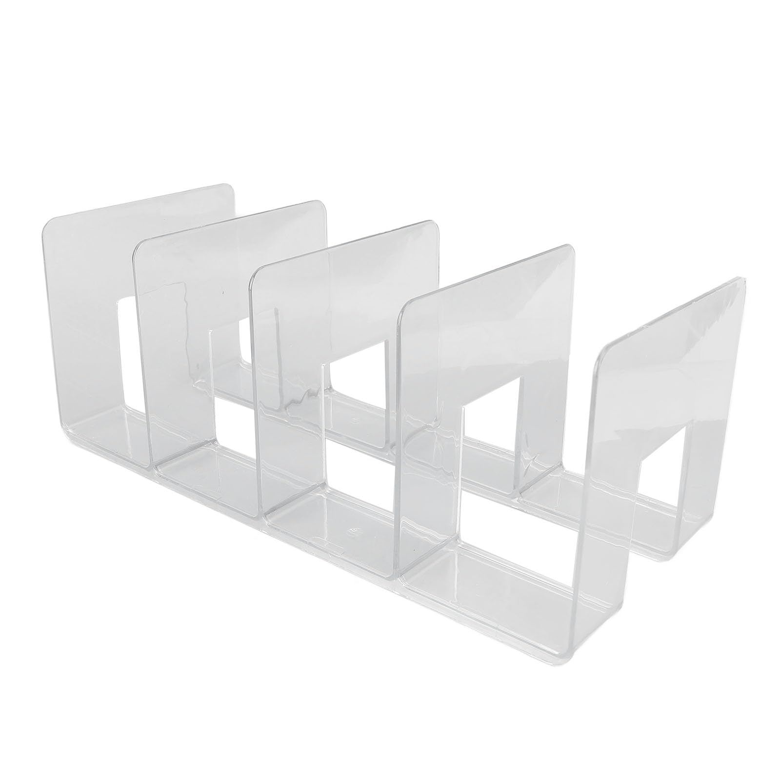 SEAFRONT Porta Documenti Acrilico per Scrivania, Organizzatore | Acrilico Spesso 3,2 Mm, Base Antiscivolo, per Uso Ufficio e Casa, Archiviazione Verticale per File, Libri e raccoglitori.