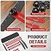 Stair Tread Template Tool, Aluminum Stair Measuring Tool with Stair Gauge Jig for Accurate Step Layout, Adjustable Stair Tread Tool for Riser, Shelf, and Drywall Projects (Red)