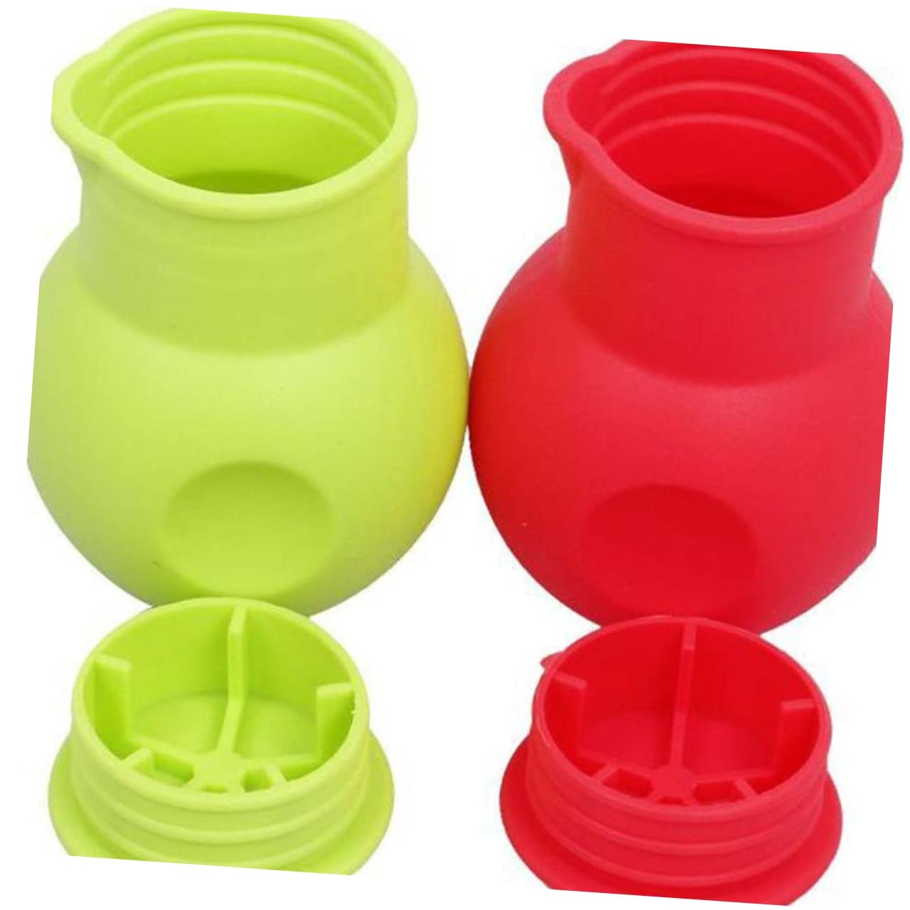 GRIRIW 2pcs Silicone Chocolate Melting Pot Baking Tool for Melting Chocolate Butter and Sauces Microwave Flexible Design for Easy Pouring Green