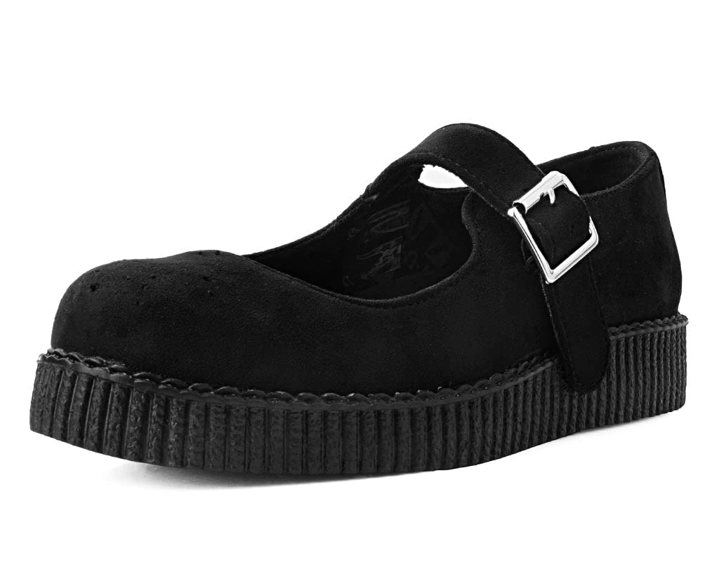 Faux Suede Viva Low Mary Jane Shoes for Women, Round Toe Ankle Strap Oxford Dress Shoes