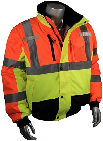 Radians SJ12 3 Weatherproof Multi-Color Bomber Jacket with Quilted Built-in Liner, Medium