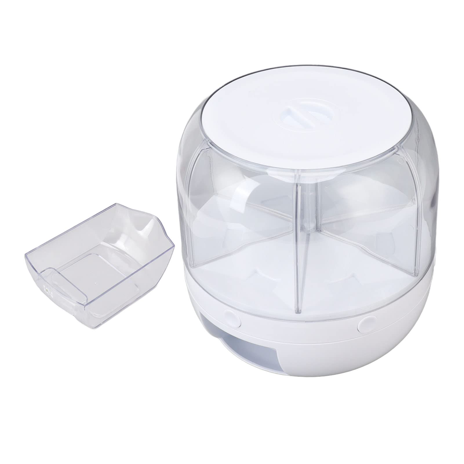 Asixxsix Kornsp Ender, 13,2Lb 6 Fach Transparentes Drehbares Korn Aufbewahrung Sbox PP Reissp Ender Trocken Futter Spender Küchen Zubehör für Kleine Körner,Bohnen,Reis,Gerste,Hirse,Asixxsixv783cnera4