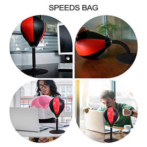 FAVOMOTO Saco de Pancadas de Mesa Mesa de Pé Mesa Boxe Punch Ball Stress Buster Com Ventosa para Agi