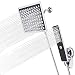Baban 3 Functions Handheld Shower Head Set- 3 in 1 High Pressure Shower Head + 8 Inches Big Top Overhead Showerhead Rotatable Rainfall Shower Head, 3 Spray Patterns+ 360° Rotatable Joint