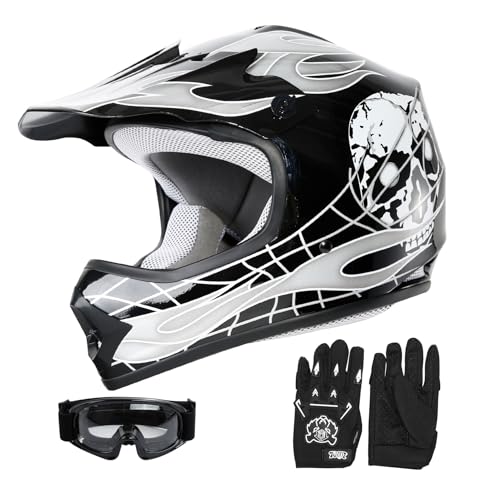 SLMOTO Dot Youth & Kids Motocross Offroad Street Helmet Motorcycl...