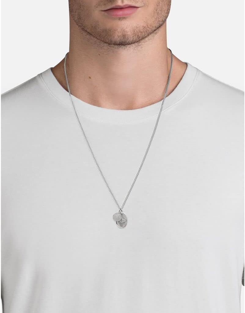 Miansai Mens Mini Dove Pendant Necklace, Sterling Silver | Polished Silver 24in - Image 3