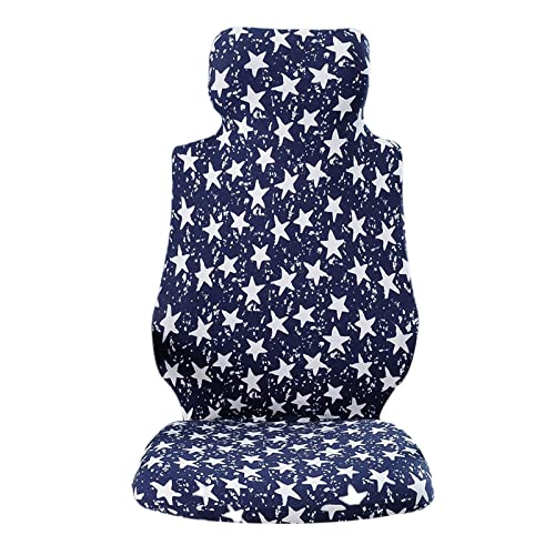 Dolity Stretch Office Chair Covers Chair Slipcovers Seat Cover Gaming Chair Covers for Computer Boss Chair Gaming Chair Swivel Chair Armchair - Dark Blue