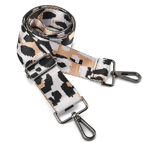 Image of LVYOUME Purse Strap Silver Hardware Wide Bag Straps Replacement Crossbody Adjustable Shoulder Strap for Purses
