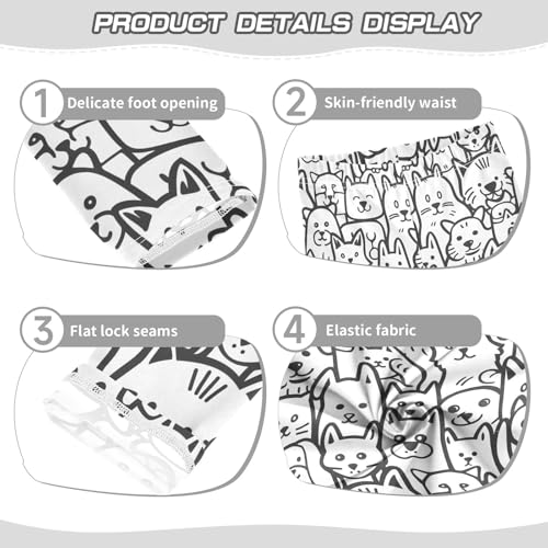 Cat Line A Girls Leggings Athletic Pants Tights Stretch Bottom3