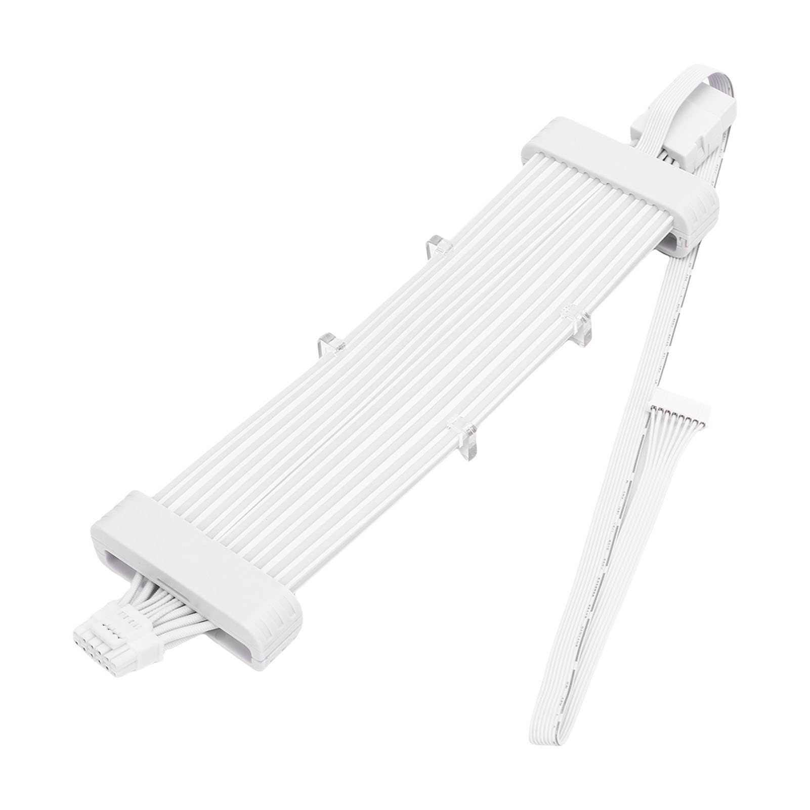 Pissente Cable ARGB PSU Fuente de Alimentación Tejida de Silicona Cable de Neón 5V 120 LED 16 Pines 8 Pines Extensión de Brillo Lateral Suave para PC Case Modding Gaming Desktop Builders