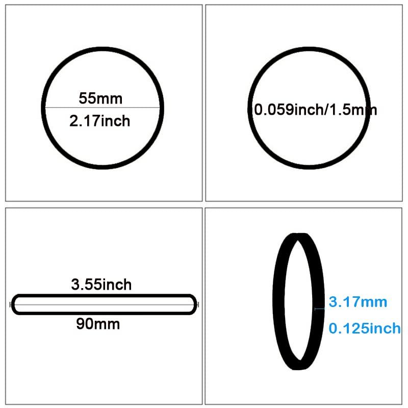 AIWOQI Size #33 Rubber Bands - Black, Approximately 210 Pieces, High Elasticity