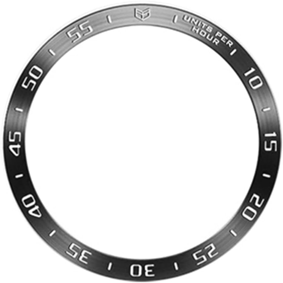 Methray Compatible With Samsung Galaxy Watch 8 44mm Bezel Ring Anti Scratch Stainless Steel Adhesive Protection Cover -Black